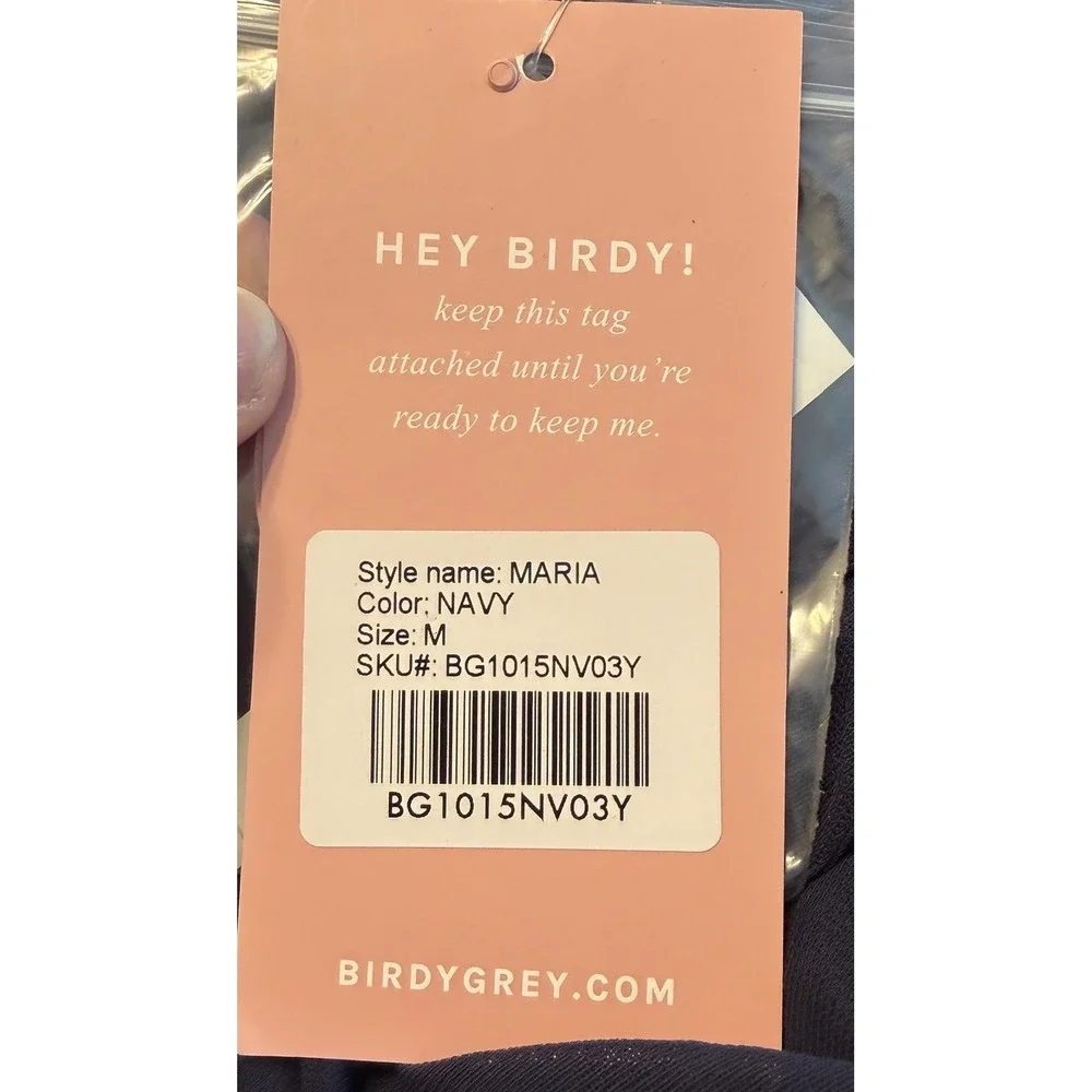 NWT Birdy Grey‎ Prom Bridesmaid Dress Maria Navy Blue MED Chiffon Formal Wedding
